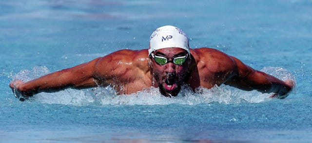 Michael Phelps says he doesn't eat as much nowadays. (Jonathan Newton/The Washington Post)