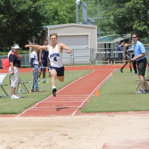 Gaston Day's Nick Deely finished third in the triple jump at the NCISAA 1A/2A state championship meet, held Friday and Saturday in Raleigh. Submitted photo