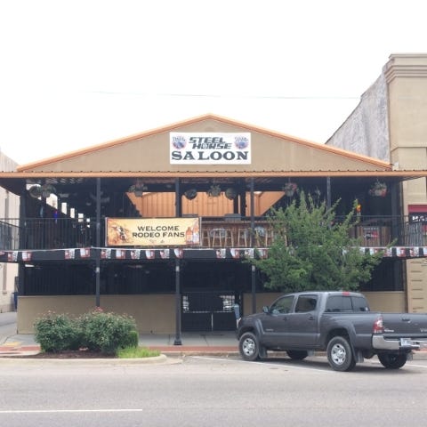 The Sound Room, 817 Garrison Ave. in downtown Fort Smith, will be covered with a roof this week. The new owners of the former Neuiemier‘s Rib Room temporarily made the location the Steel Horse Saloon during the recent biker rally. The Sound Room opens July 1. JOHN LOVETT/TIMES RECORD