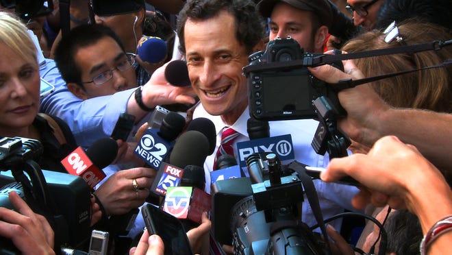 This image released by IFC Films shows Anthony Weiner in a scene from the documentary, "Weiner." (IFC Films via AP)
