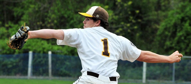 Delran's Luke Smith, shown here earlier in the season, fired a five-hitter, striking out eight as the Bears defeated Manasquan to reach the Central Jersey Group 2 finals.
