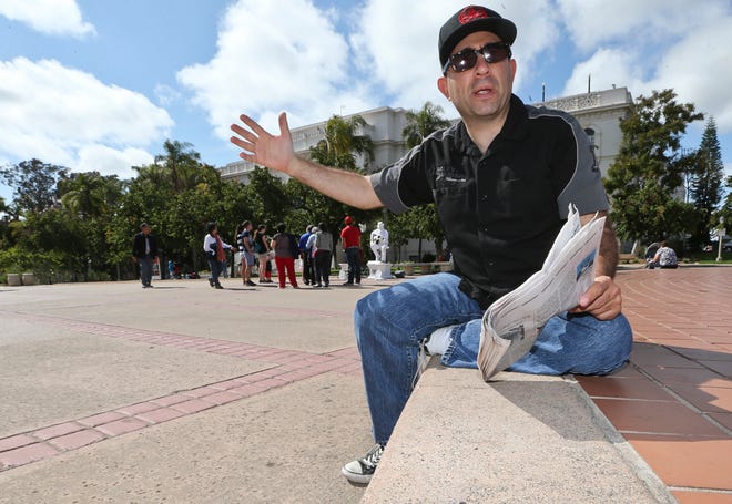 Robert Nadell from San Diego, sits in Balboa Park, a place he calls "one of the most beautiful parks in the world", Tuesday, May 24, 2016, in San Diego. Nadell says his concern about the future led him to prepare with savings and insurance". Demand for long-term care is expected to increase as the nation ages, but the majority of Americans 40 and older lack confidence in their ability to pay for it. (AP Photo/Lenny Ignelzi)