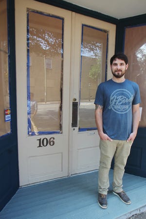 J-Bird's Deli and Ales owner Justin Webber out front of the restaurants location at 106 W. Marion Street. (Hannah Covington/ The Star)