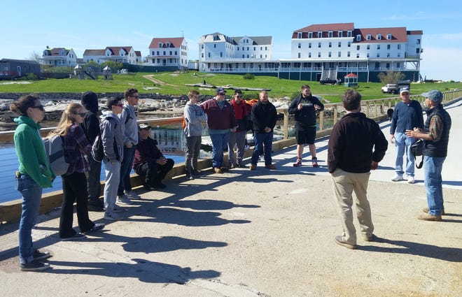 Jack Farrell, island manager and director of facilities, took PHS students and chaperones on a tour of Star Island, discussing the history and energy efficiency upgrades the island has made. 

Courtesy photo / Caroline Piper