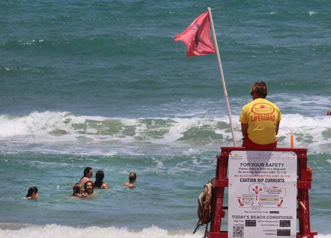 Always swim in front of a lifeguard tower, advises senior captain and public information officerTamra Marris of Volusia County Beach Safety Ocean Rescue. News-Journal/JIM TILLER