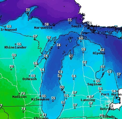 Temperatures will remain cool throughout Michigan on Wednesday, June 8. In Holland, the high temperature will be in the mid-60s. Contributed