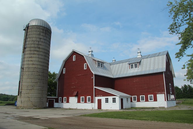 The Eastmanville Farm barn outside Coopersville was recently awarded one of six "barn of the year" awards granted by the Michigan Barn Preservation Network at it recent annual spring conference. Caleb Whitmer/Sentinel staff