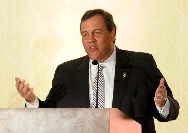(FILE) Gov. Chris Christie speaks to the Southern New Jersey Chamber of Commerce at the Crowne Plaza Philadelphia-Cherry Hill Hotel in Cherry Hill on Wednesday, April, 27, 2016.