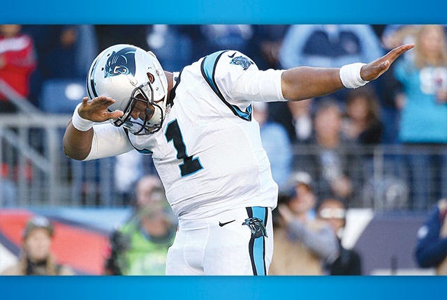 DABBING NO MORE? — Carolina Panthers quarterback Cam Newton said Thursday he is done with his signature celebration.
