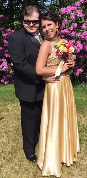 Middleborough High School graduate Justin Wyatt, 18, and Oliver Ames High School graduate Erica Levesque, 18, take some prom photos before heading up to the Sea Crest Beach Hotel in North Falmouth for the MHS Senior Prom. Submitted