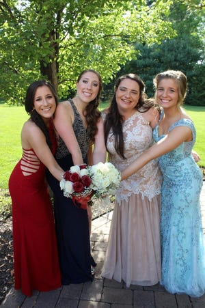 Sarah (third from left) and her "homies" (from left) Sydney Blackman, Brooke Duncan and Julia McTigue