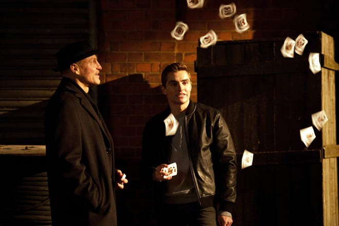 Merritt McKinney (Woody Harrelson, left) and Jack Wilder (Dave Franco, right) in NOW YOU SEE ME 2. (Jay Maidment/Lionsgate)