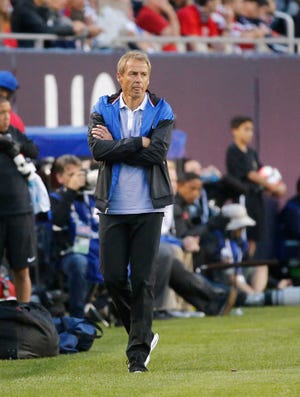 U.S. manager Jurgen Klinsmann watches during a Copa America Centenario group A soccer match against Costa Rica at Soldier Field in Chicago on Tuesday.