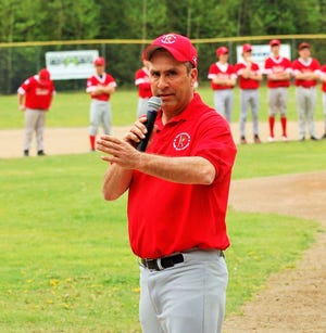 The late Dana Gilbert was a respected baseball player and Babe Ruth coach in Rochester. He died in 2014. On Sunday he was inducted in the Seacoast Men's Baseball League Hall of Fame. Mike Whaley/Fosters.com