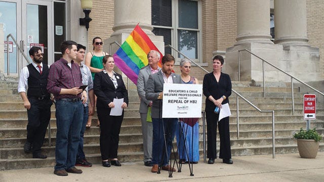 Activists, social workers and educators met on Thursday at the Pitt County Courthouse to discuss the negative impact HB2 has on transgendered students and called for its repeal.