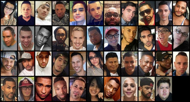 The faces of most of the victims of the mass shooting at the Pulse nightclub early last Sunday in Orlando,Fla., as compiled by the Associated Press.