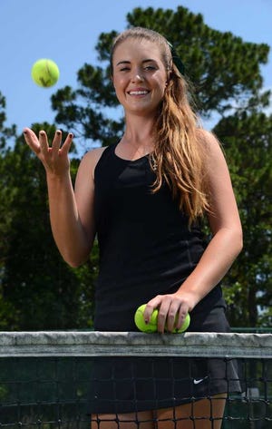 All-First Coast girls tennis player of the year Katherine Jakeway credits her willingness to be more patient in setting up points as a big step forward in her high school tennis career.   Bob.Mack@jacksonville.com