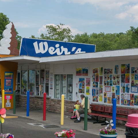 Families enjoy some ice cream at Weir's Ice Cream 