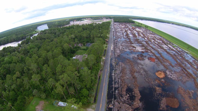This view from a camera on Bruce Wasden's drone shows the land that the City of DeBary says was illegally cleared without a permit along Fort Florida Road. Photo courtesy of Bruce Wasden.