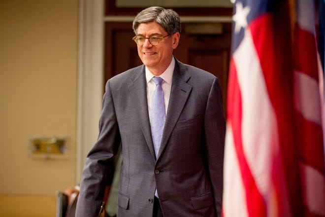Treasury Secretary Jacob Lew arrives for a news conference at the Treasury Department in Washington, Wednesday, June 22, 2016, on the annual Social Security and Medicare Boards of Trustees report. (AP Photo/Andrew Harnik)