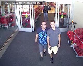 Moorestown police say these two males tried to use stolen credit cards at Target stores in Cherry Hill and Philadelphia on June 10.