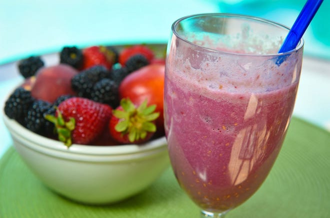 Refreshing mixed berry smoothie made by Annie Foreman, blogger of Real Housewife of Fresno.

Fresno Bee/TNS