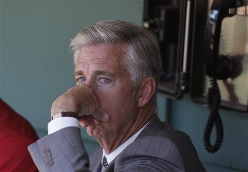 Red Sox President of Baseball Operations Dave Dombrowski may look to make a deal with the Yankees for a bullpen arm. CHARLES KRUPA/THE ASSOCIATED PRESS