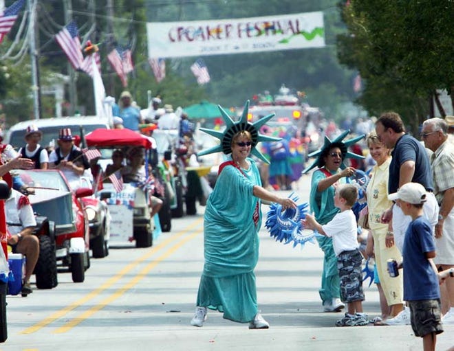 The annual Croaker Festival parade on Saturday morning is a highlight of the three-day event in Oriental.