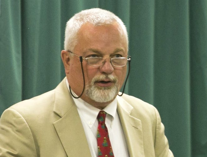 Superintendent of Schools George Tomyn, shown in this Dec. 5 file photo, gave the School Board a 30-minute review of his five-year plan. (File photo)