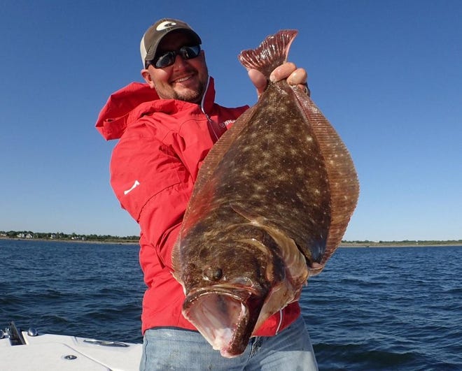 Jack Sprengel of Warwick took first place in the Fishing for a Cause tournament with this 25.25-inch summer flounder (fluke).