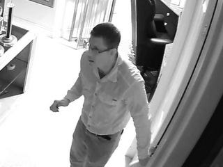 Ponce Inlet police are looking to identify this man who they say was caught on surveillance cameras burglarizing a home and stealing an Indy 500 championship ring. Provided photo