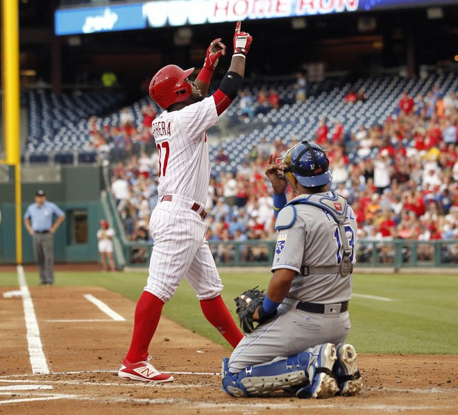 Philadelphia never trailed Friday thanks to Odubel Herrera’s lead-off home run off Royals starter Ian Kennedy in the first inning.