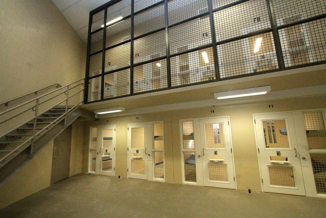 Some of the cells in the new Flagler County Jail. A ribbon-cutting for the new jail is planned for 10 a.m. Thursday in Bunnell. NEWS-JOURNAL FILE/DAVID TUCKER