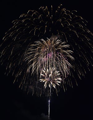 Fireworks at Kollen Park July 4, 2014. Sentinel file