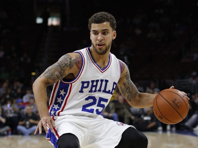 Scottie Wilbekin played with the Philadelphia 76ers during the NBA preseason last year. Wilbekin is now playing with the Oklahoma City Thunder's Summer League team. (The Associated Press)