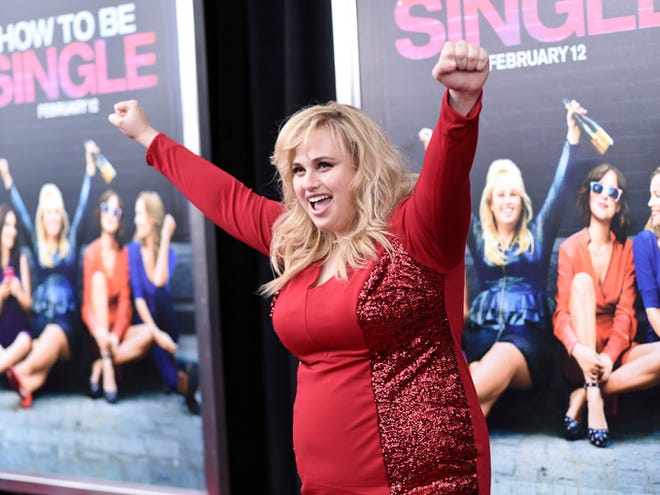 FILE - In this Feb. 3, 2016, file photo, actress Rebel Wilson attends the world premiere of "How To Be Single" in New York. Wilson told Britain's Telegraph newspaper in an interview published July 2, 2016, that gaining weight has helped her career in comedy.
