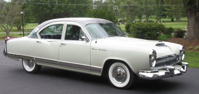 This 1955 Kaiser Manhattan with less than 75,000 miles is being sold by a individual in Hendersonville, North Carolina. Photo courtesy of www.hemmings.com