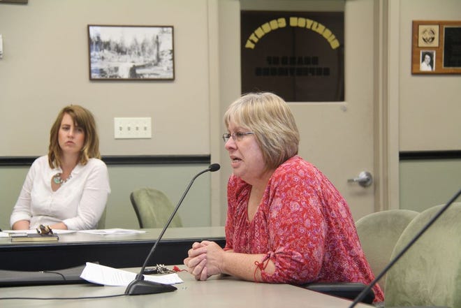 Siskiyou County Clerk Colleen Setzer details the June 7 election for the Siskiyou County Board of Supervisors Tuesday.