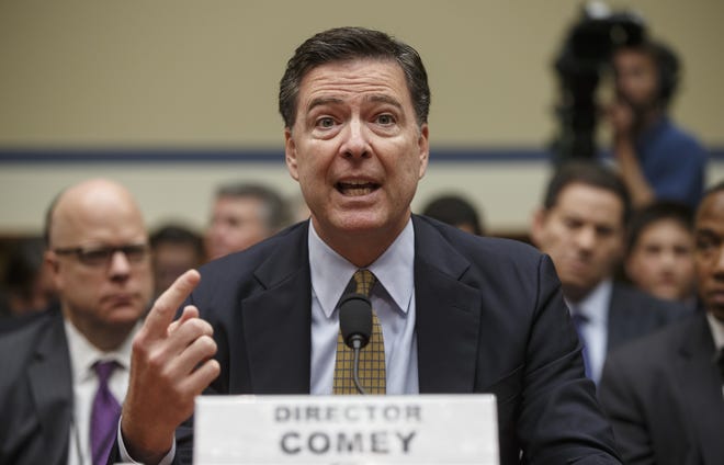 FBI Director James Comey testifies on Capitol Hill in Washington Thursday.