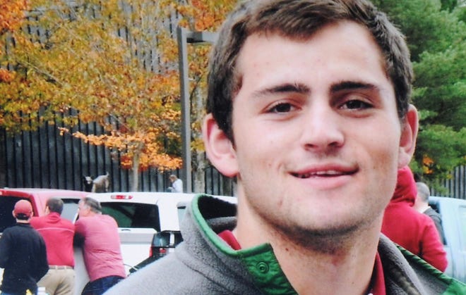 John Durkin, in the fall of 2013, on the campus of Bates College in Lewiston, Maine, following a football game.