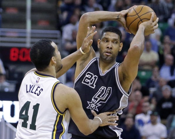 Though he never sought the spotlight, a case can be made that Tim Duncan, right, is one of the greatest to play the game.