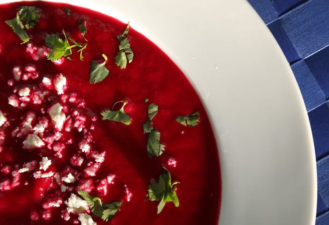 Beet and carrot soup. (Chris Lee/St. Louis Post-Dispatch/TNS)