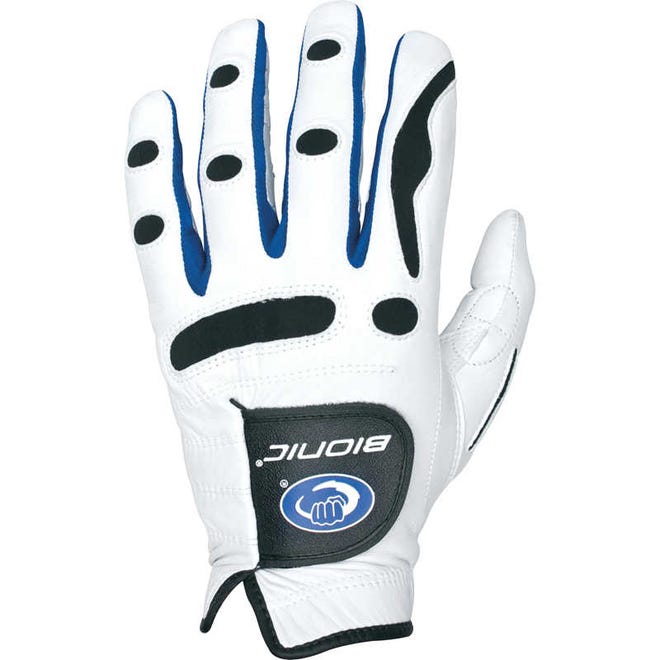 Special Bionic Golf Glove has extra padding in the glove and can help a senior golfer improve grip on the club.