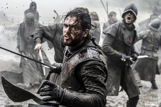 In this image released by HBO, Kit Harington appears in a scene from "Game of Thrones." On Thursday, July 14, 2016, Harington was nominated for outstanding supporting actor in a drama series for his role. The 68th Primetime Emmy Awards will be broadcast live on ABC beginning at 8 p.m. ET on ABC. (Helen Sloan/HBO via AP)