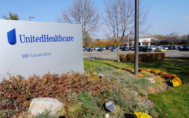 FILE - This Tuesday, Oct. 16, 2012, file photo, shows part of the UnitedHealth Group, Inc. campus in Minnetonka, Minn. UnitedHealth Group Inc. reports financial results Tuesday, July 19, 2016. (AP Photo/Jim Mone, File)