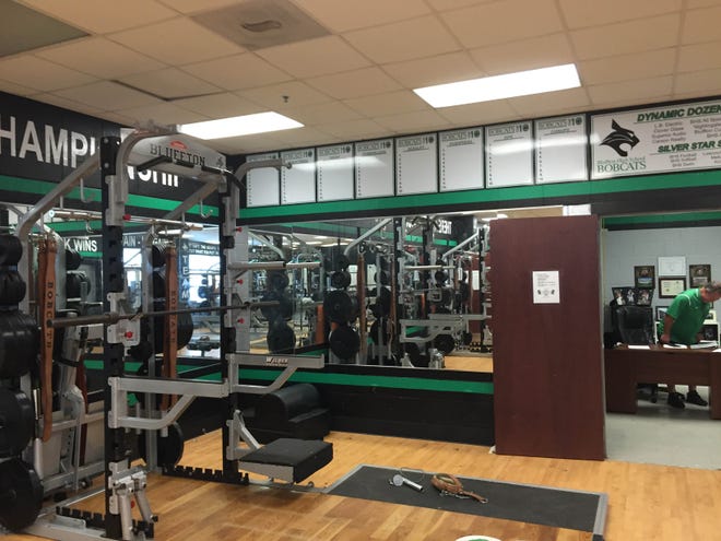 The current, main weight room in its current configuration. Equipment from this room will be moved to the weight room across the hall.-Jack Cavanaugh/Bluffton Today
