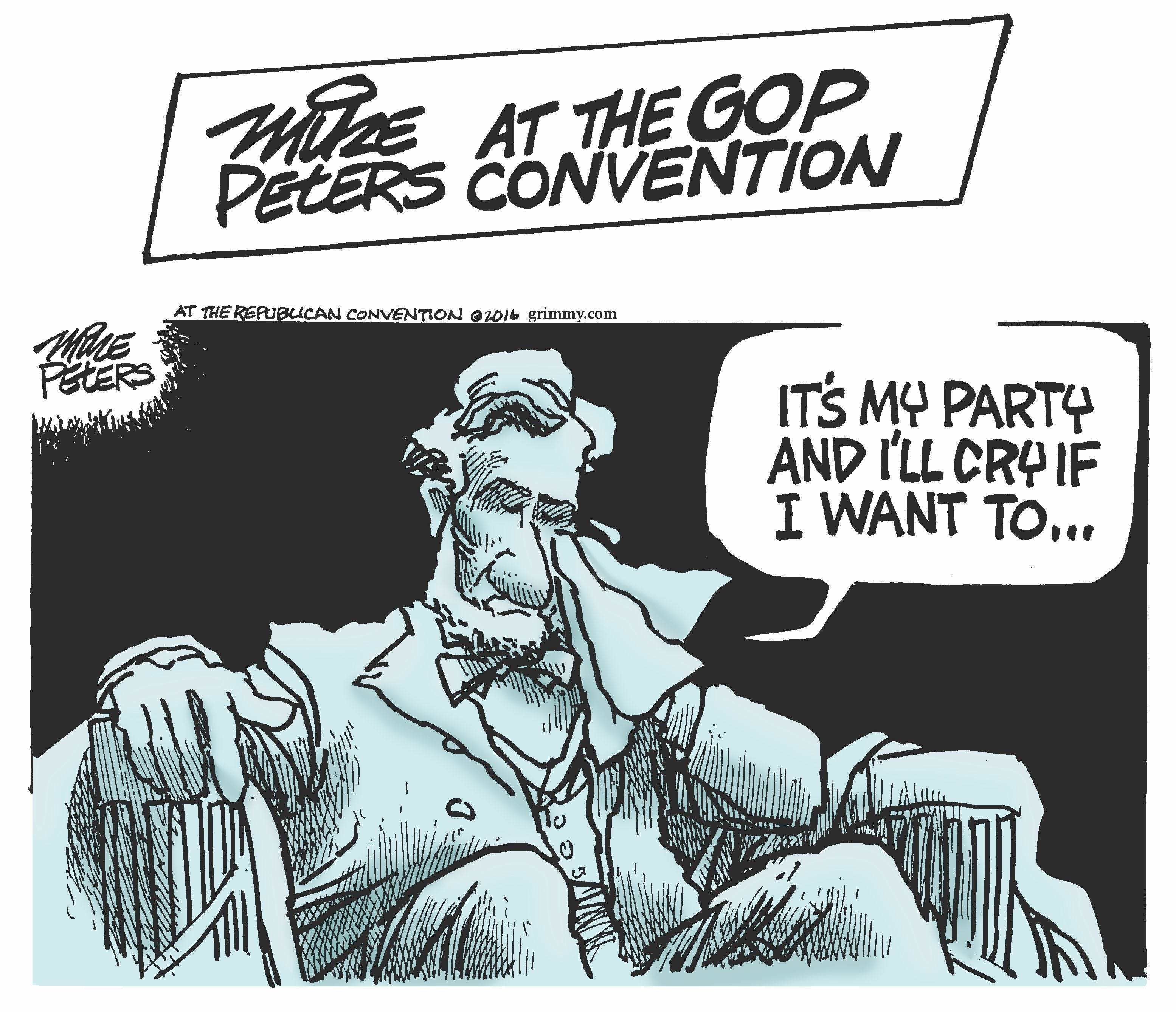Peters cartoon: Lincoln crying