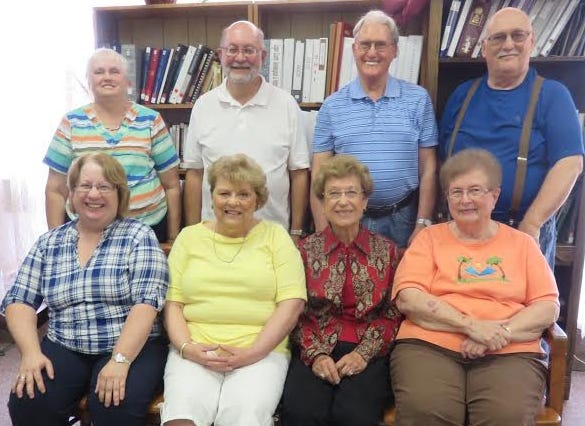 Logan County Genealogical and Historical Society recently named new officers for 2016. In the back row from left are: Diane Osborn, president; Bill Donath, treasurer; and Paul Buckles and Bill  Detmers, board members. In front from left are: Brenda Jones, board member; Carol Farmer, vice president; Mary Ellen Martin, recording secretary; and JoAnne Marlin, corresponding secretary. Photo submitted