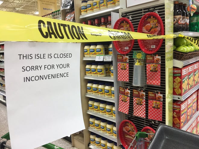 A photo from inside the Publix where an employee was stabbed by a shoplifting suspect, according to the Sarasota County Sheriff's Office. (Provided by the Sarasota County Sheriff's Office)