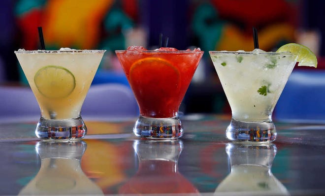 A variety of charred jalapeno-based drinks at Ruby Tequila's.